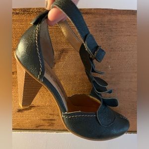 Fly London shoes. Size 36 leather with 3” wooden heel